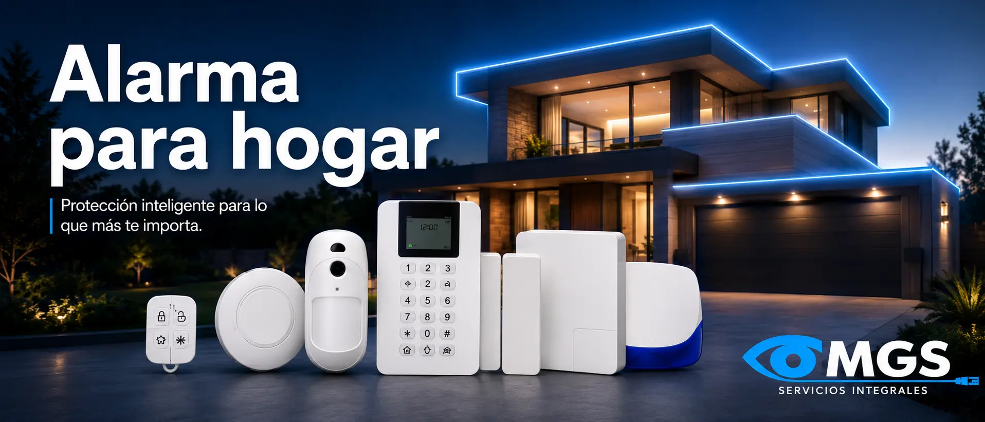 Central y dispositivos de alarma MGS